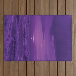 Aesthetic Purple Sunset Outdoor Rug