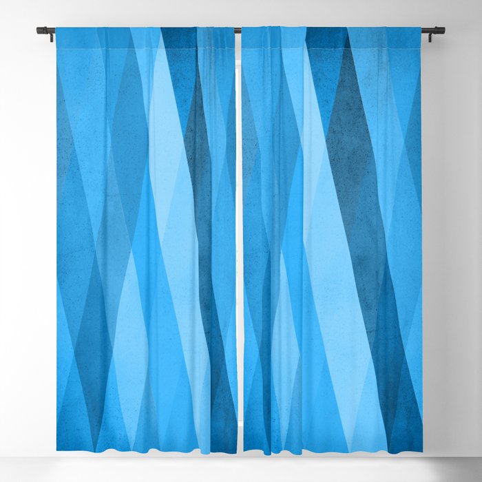 Blue Pattern Blackout Curtain