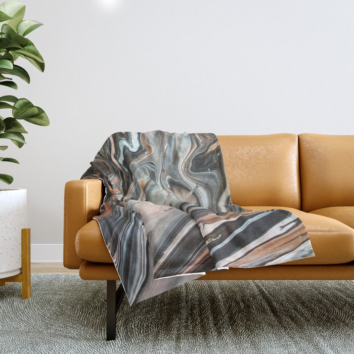 Copper and Stone Throw Blanket