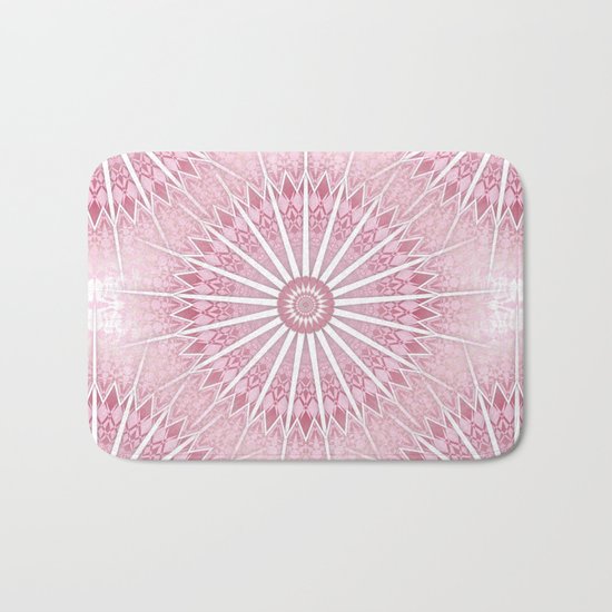 Dusky Pink Mandala Bath Mat