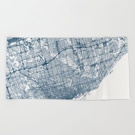Toronto City Map - Canada - Minimal Aesthetic Beach Towel