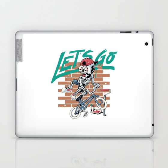Lets Go Cycling Laptop & iPad Skin