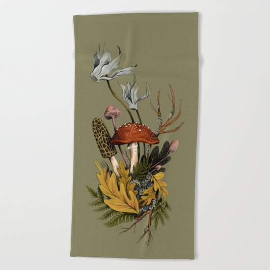 Autumnal Scene Beach Towel