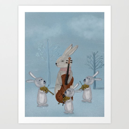 the bunny quartet Art Print