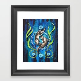 "Friendship" Pisces/ Otters/ Kelp- Herbal Zodiac Series Framed Art Print