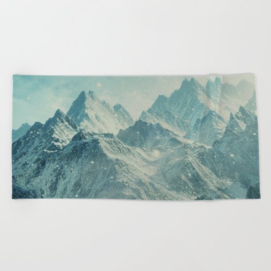 Snowy Mountains Beach Towel