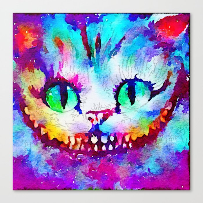 Cheshire Cat Canvas Print By Melanieellatassone Society6