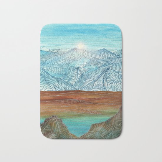 Lines in the mountains XI Bath Mat