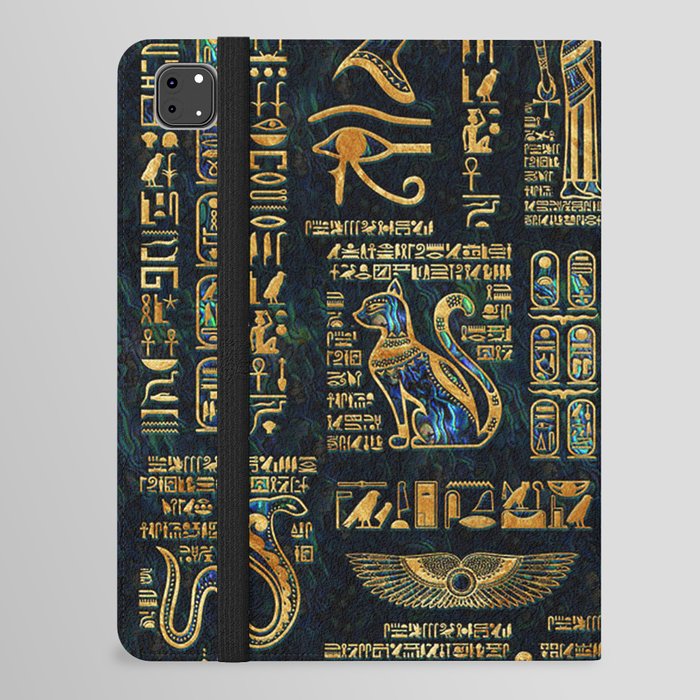 Ancient Egyptian Hieroglyph Sphinx Pyramid iPad Folio Case