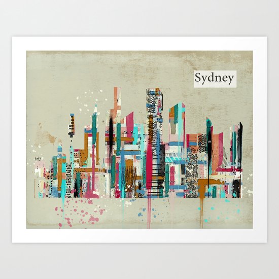 Sydney skyline Art Print