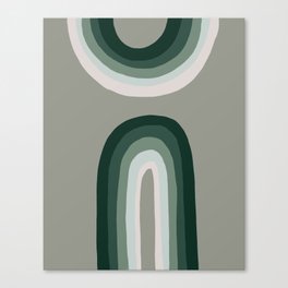 Green Rainbows - Minimal design Canvas Print