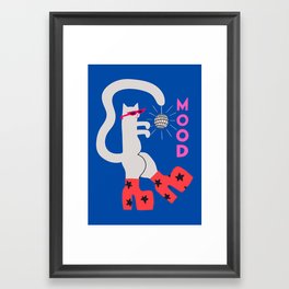Mood Cat Framed Art Print