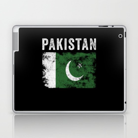 Pakistan Flag Distressed Pakistani Flag Laptop & iPad Skin