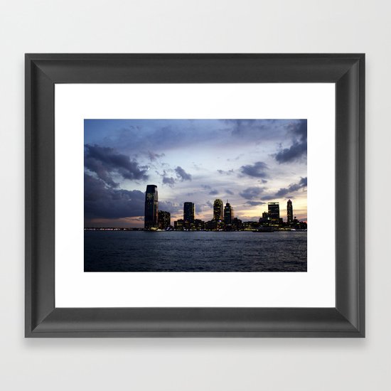 Sunset on the Hudson Framed Art Print