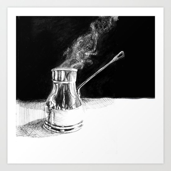 Arabic Coffee Art Print