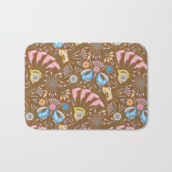 Flower Power Tools Bath Mat