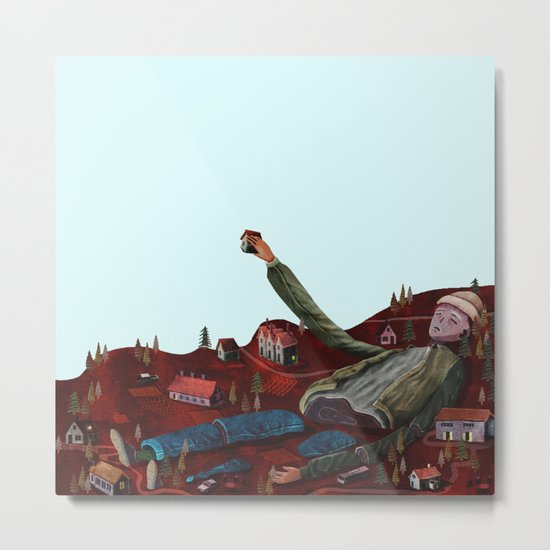 the builder Metal Print
