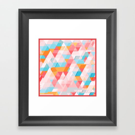 Crumbling triangles Framed Art Print