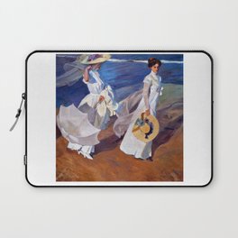 Joaquin Sorolla y Bastida Strolling Along the Seashore Laptop Sleeve