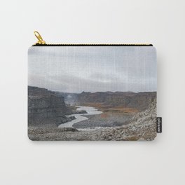 Kingdom of Stone - River and Gorge Downstream of Dettifoss Waterfall, Iceland Carry-All Pouch | Dettifoss, Glacier, Hiking, Waterfall, Shale, Travel, Iceland, Rocks, Europeanlandscape, Vatnajokull 