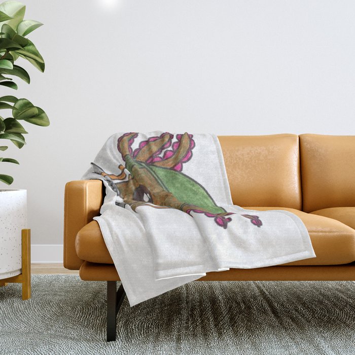 Wild Type Axolotl Throw Blanket