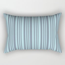 [ Thumbnail: Light Slate Gray and Powder Blue Colored Lines/Stripes Pattern Rectangular Pillow ]