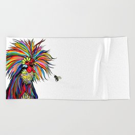 RobiniArt Chicken and Bee Beach Towel