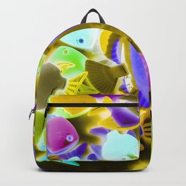 Wild waters Backpack | Nature, Animal, Sea, Glow, Background, Fish, Pop, Ocean, Tropical, Water 