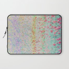 pink green lavender floral illusion perceived fabric look Laptop Sleeve