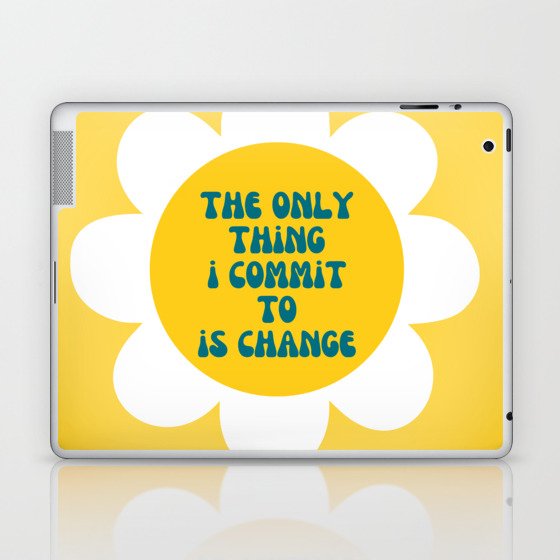 Commitment to Change Poetry Print Laptop & iPad Skin