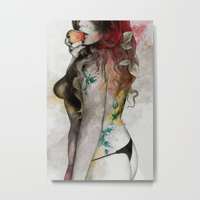 Koi No Yokan | nude girl with apple Metal Print