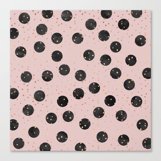 Black Dots Canvas Print