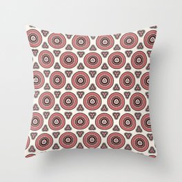 Multi Mauve Pink Pattern Throw Pillow