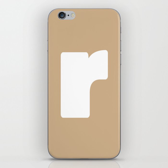 r (White & Tan Letter) iPhone Skin