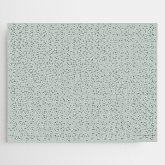 Light Gray Solid Color Pantone Smoke 14-4505 TCX Shades of Blue-green Hues Jigsaw Puzzle