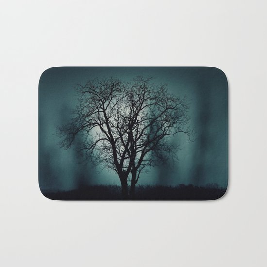 Black Tree Bath Mat