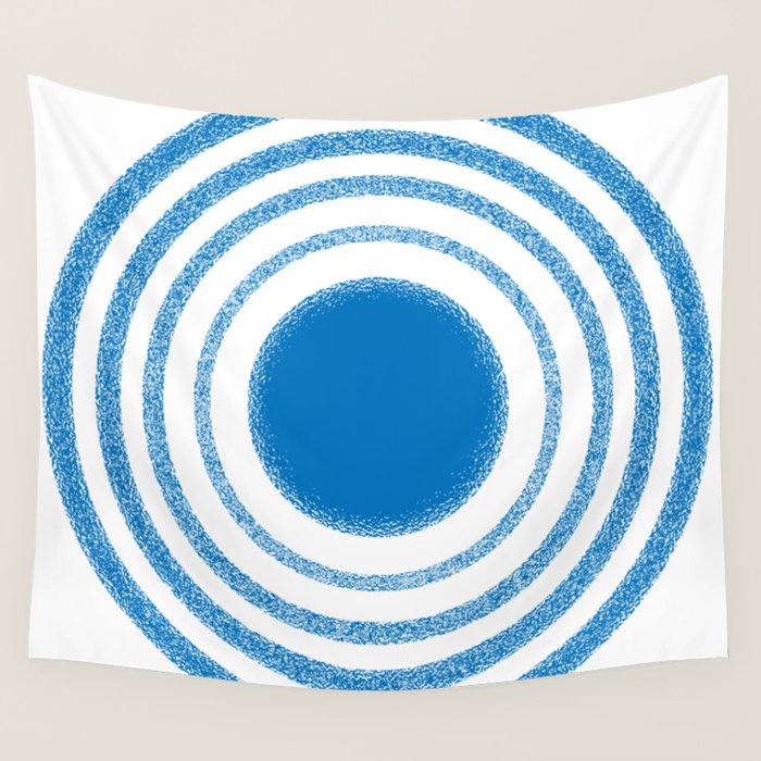 Blue Target Wall Tapestry By Random Crafts Society6
