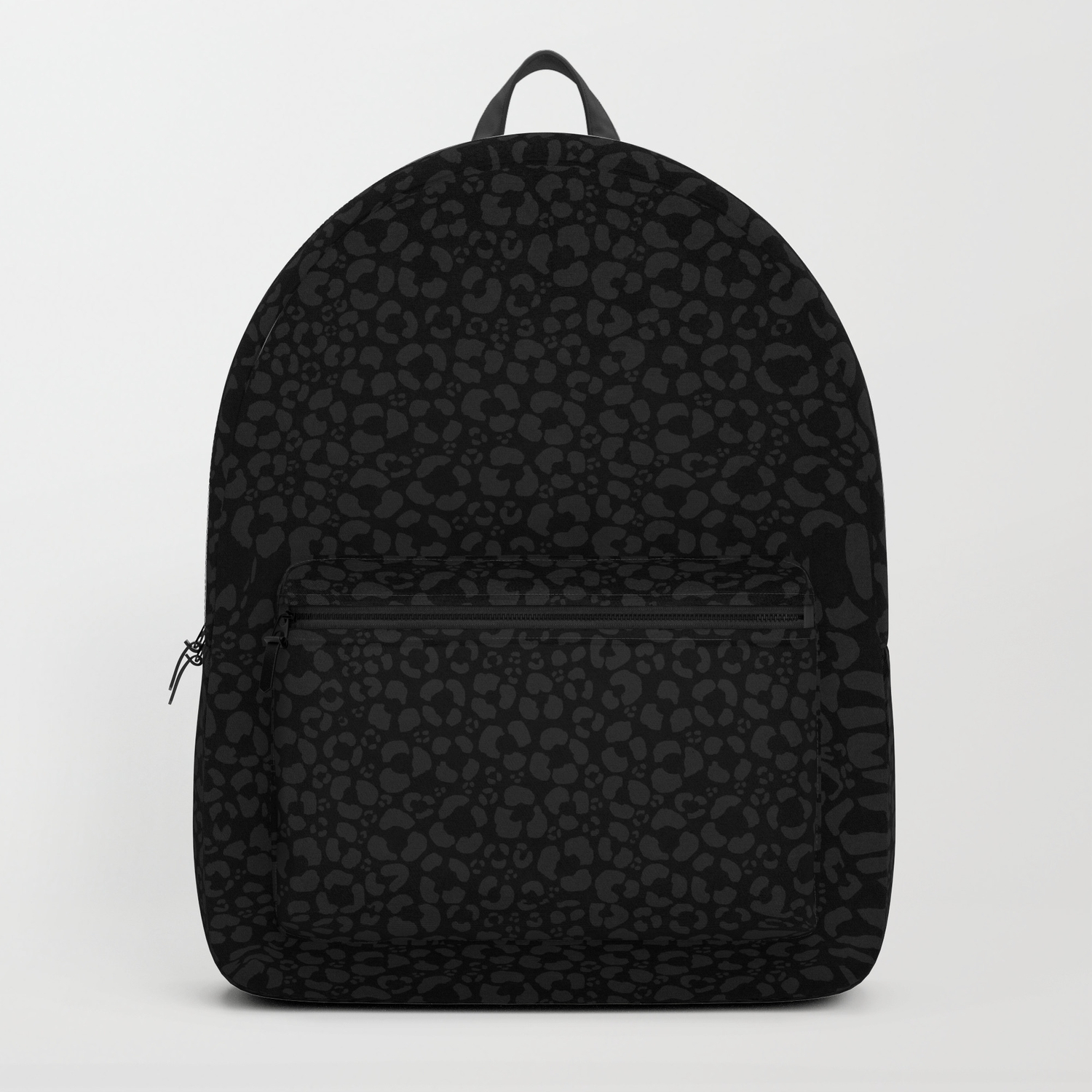black leopard print backpack