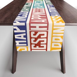 Happiness Colorful light Table Runner