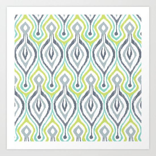 Sketchy IKAT Art Print