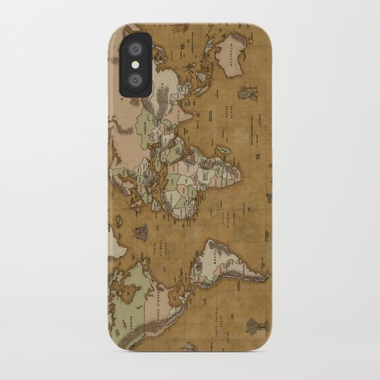 World Treasure Map iPhone Case