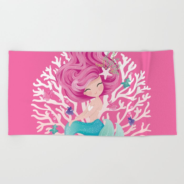 Be a mermaid Beach Towel