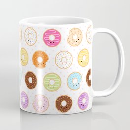 Happy Cute Donuts Pattern Coffee Mug