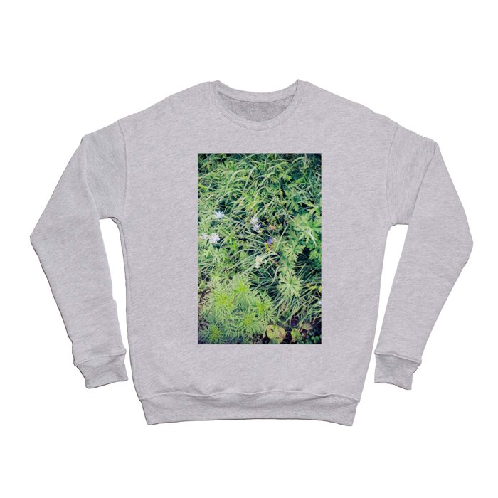 Forest plants green grass soil cover Crewneck Sweatshirt