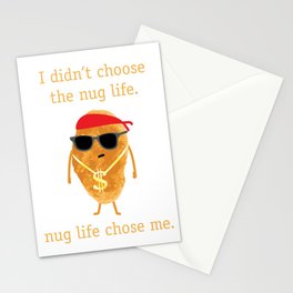Funny Nugget Shirt, Nug Life, Chicken Nugget Tshirt Stationery Card