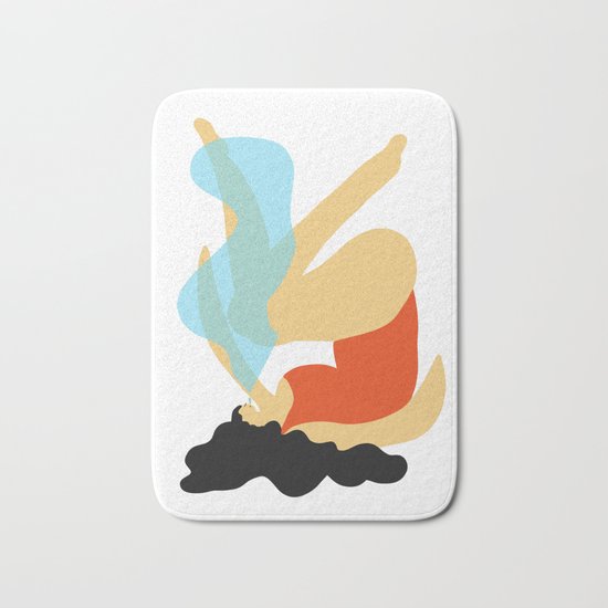 Girl Smoking Bath Mat