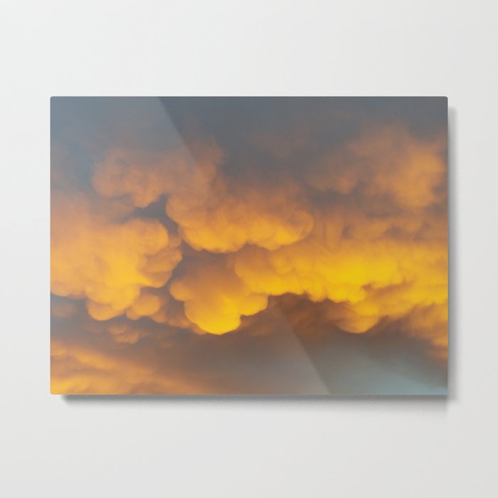 GOLD BOILING IN THE SUNRISE Metal Print
