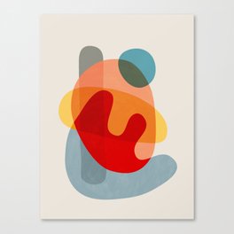 Original Colorful Abstract Shapes Canvas Print