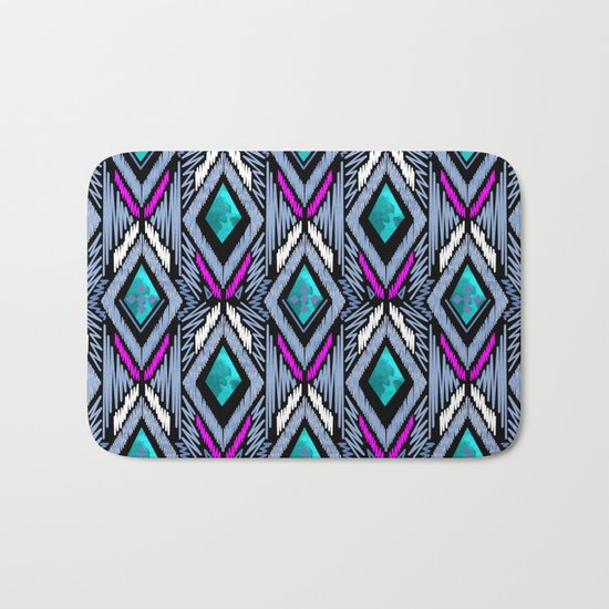 Colorful ethnic ornament . Bath Mat
