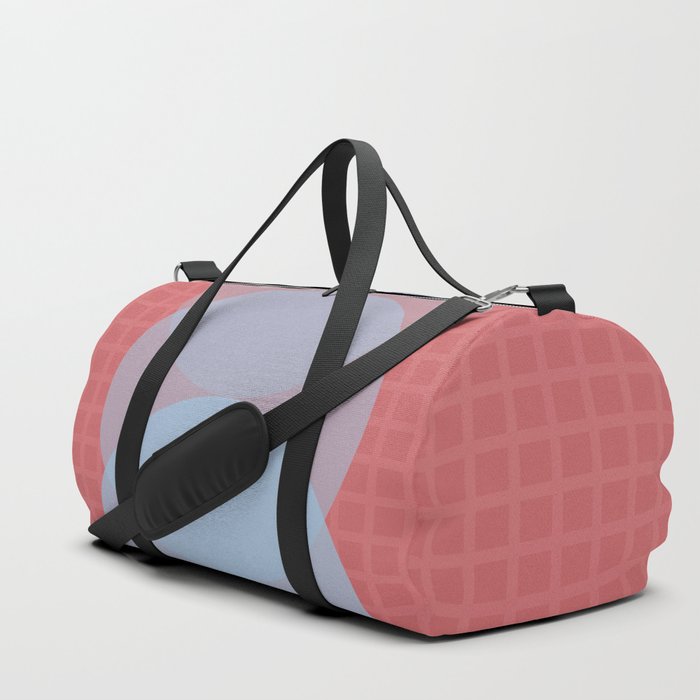 Grid retro color shapes 7 Duffle Bag